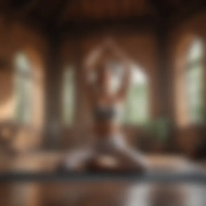 Yoga session promoting flexibility and stress reduction