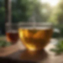 A soothing herbal tea infusion