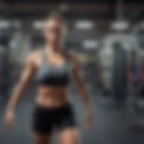 Dynamic gym workout session showcasing various exercises