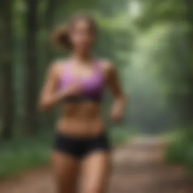 Person engaging in physical activity in an outdoor setting