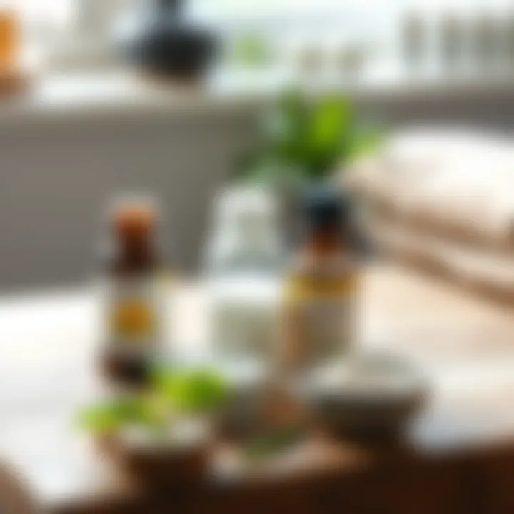 Natural Remedies for Foot Health Natural remedies displayed on a wooden surface