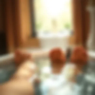 Soothing Foot Bath for Relief Close-up of healthy feet soaking in a soothing bath