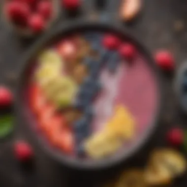 Berry Bliss: Smoothie Bowl Benefits A colorful smoothie bowl topped with berries, showcasing the benefits of including fruits in diets.