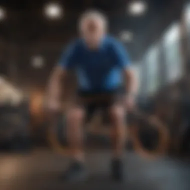 Strengthening with Resistance Bands Senior using a resistance band for strength training