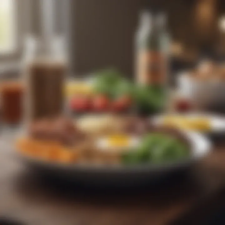A balanced plate showcasing various food groups