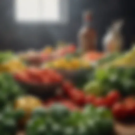 A vibrant assortment of fresh vegetables and fruits