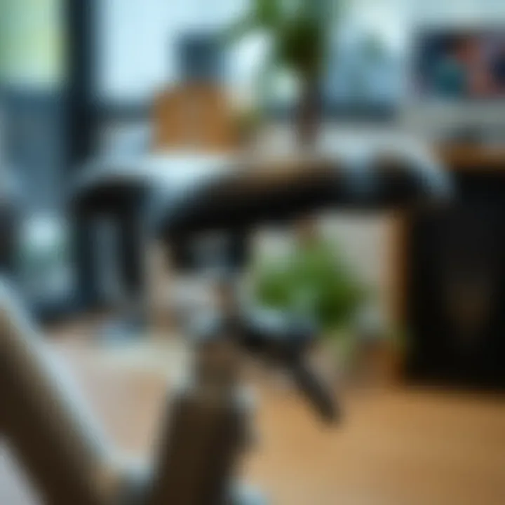 Close-up of the adjustable seat on an exercise bike