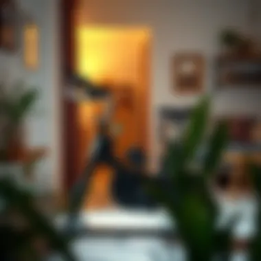 A budget-friendly indoor bike set up in a cozy home environment