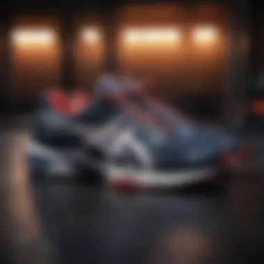 Ideal Footwear with Essential Workout Gear ASICS cross trainers displayed with workout gear and accessories