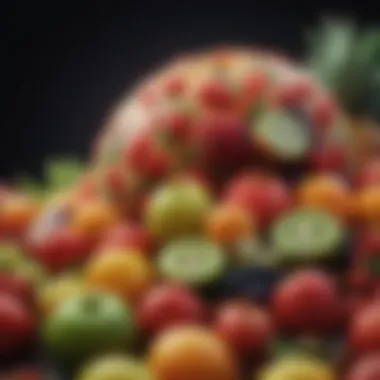 Vibrant Fruits Packed with Fiber A colorful assortment of fiber-rich fruits