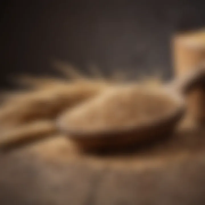 A variety of whole grains displayed beautifully