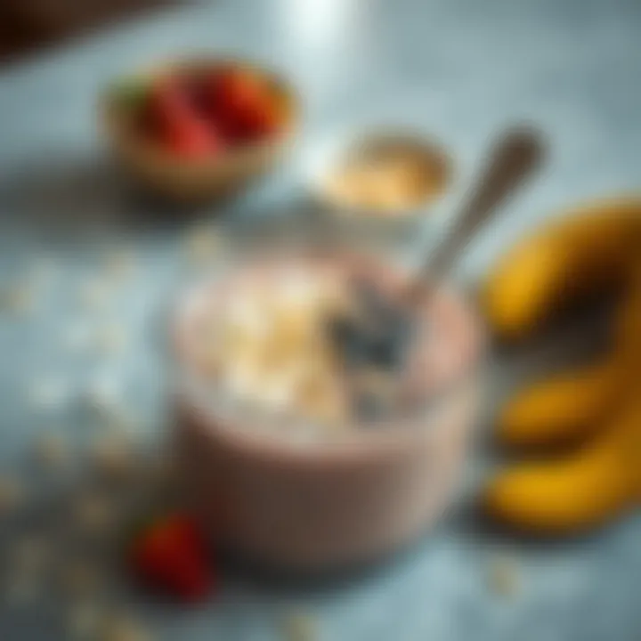 A nutritious smoothie bowl decorated with seeds and coconut flakes