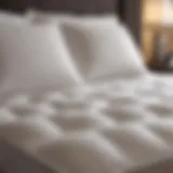 Luxurious mattress topper on a pristine bed