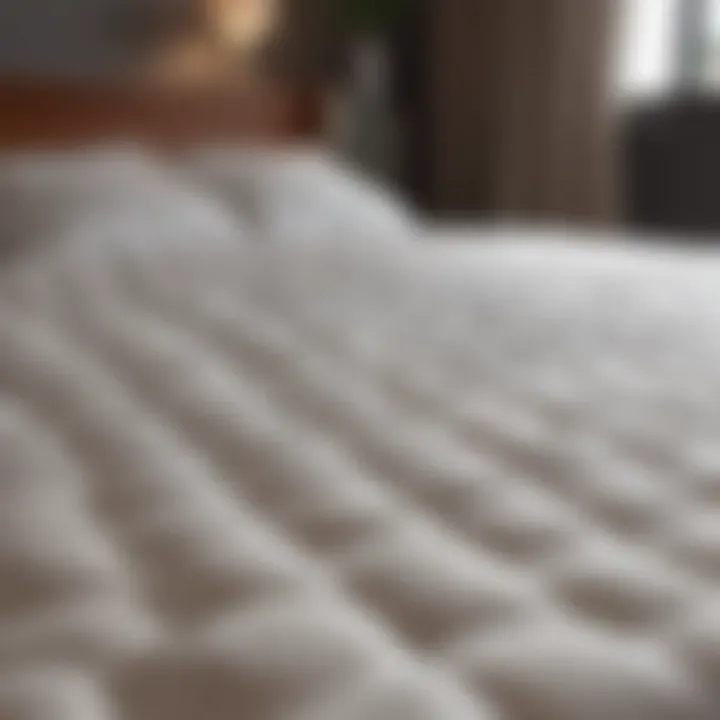 Various natural materials for mattress toppers