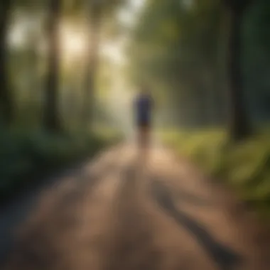 Scenic Running Path for Training A scenic running path, emphasizing the importance of timing in training