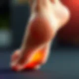 A close-up view of a foot experiencing tingling sensations, highlighting the area impacted.
