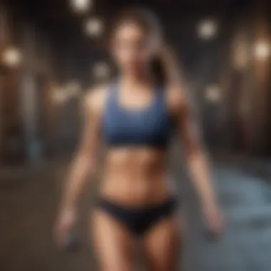 Fitness enthusiast using a calorie tracking app