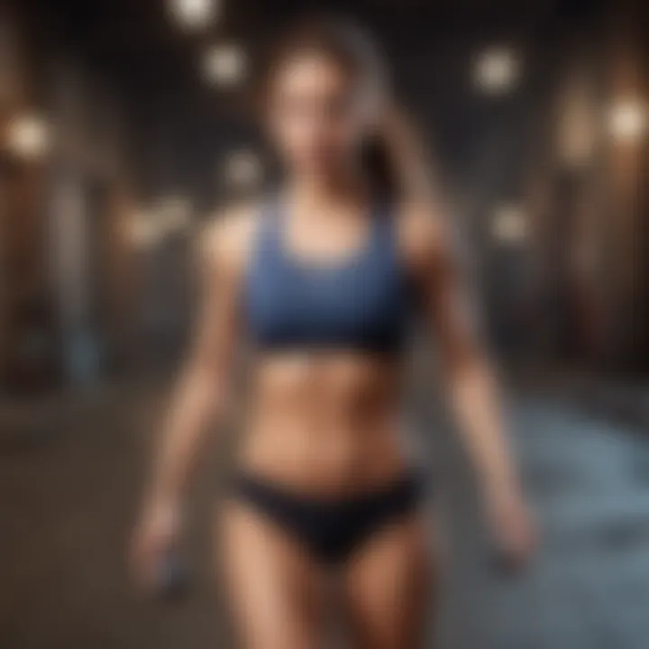 Fitness enthusiast using a calorie tracking app