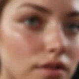 Close-up of youthful skin texture