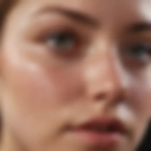 Close-up of youthful skin texture
