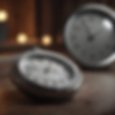 Time and Intermittent Fasting A serene clock symbolizing fasting schedules