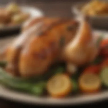 Grilled Chicken with Steamed Veggies Appetizing grilled chicken with a side of steamed vegetables