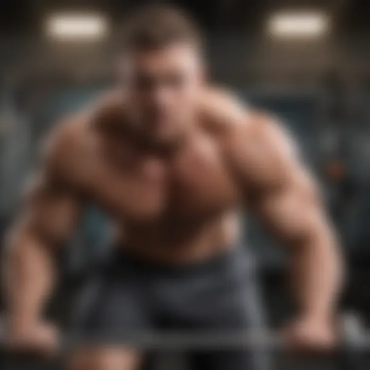 An athlete demonstrating strength training to highlight muscle growth