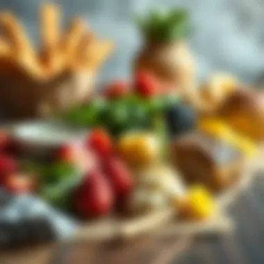 An array of foods rich in nutrients and low in carbohydrates