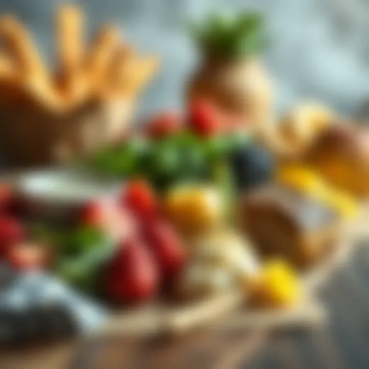 An array of foods rich in nutrients and low in carbohydrates