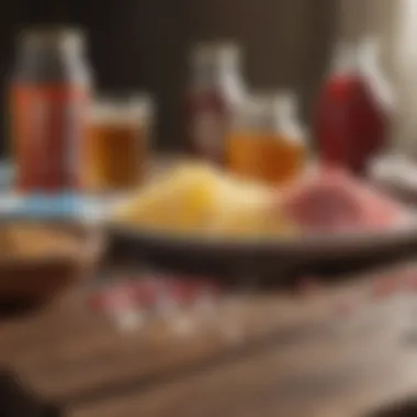 Artful Display of Natural Sweeteners Natural sweeteners arranged artfully on a table