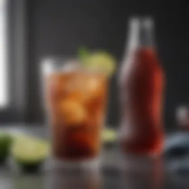 Stylish Refreshing Beverage Selection Refreshing beverage options in stylish glassware