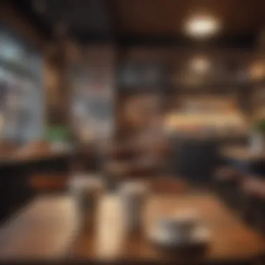 Cozy Coffee Shop with Low Carbs Options A cozy coffee shop setting featuring low carbs coffee options
