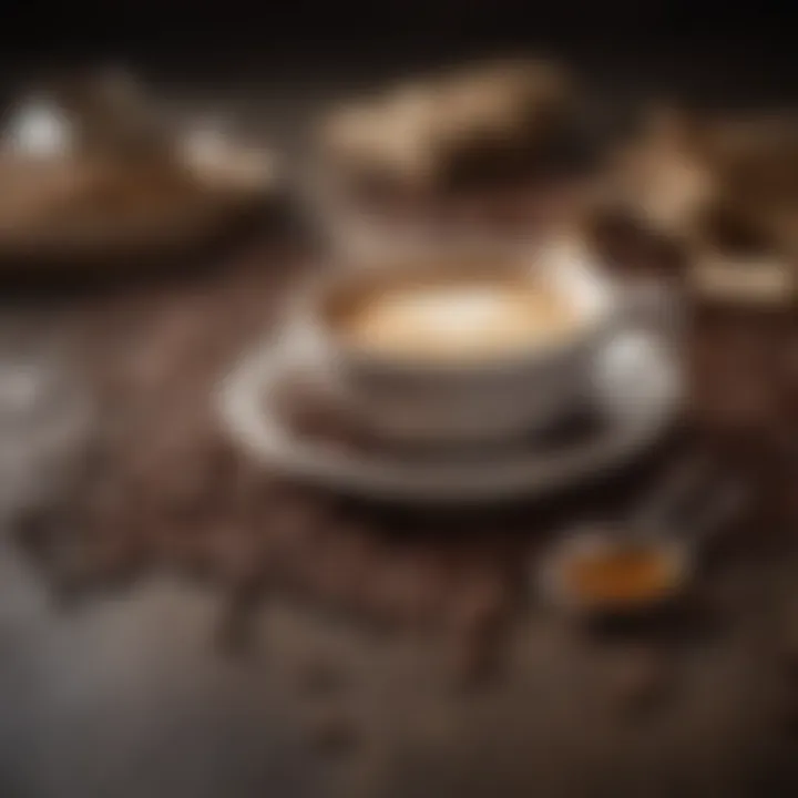 A selection of low carb coffee ingredients displayed artistically