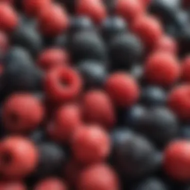 Close-up of berries showcasing their vibrant colors