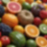 A selection of vibrant fruits and vegetables rich in essential vitamins