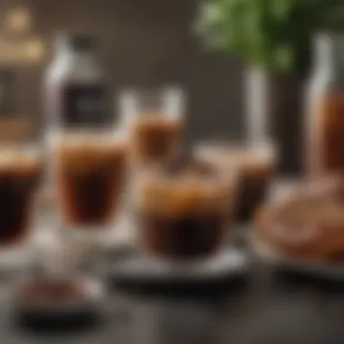 Keto-Friendly Toppings for Nitro Cold Brew An elegant display of various keto-friendly toppings next to a glass of nitro cold brew.