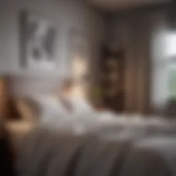 A serene bedroom environment promoting relaxation
