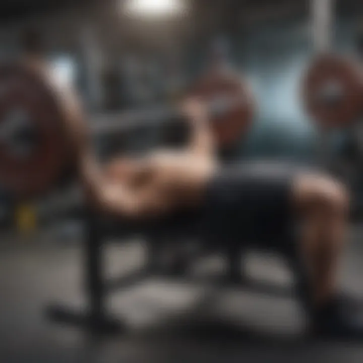 An effective bench press setup with weights
