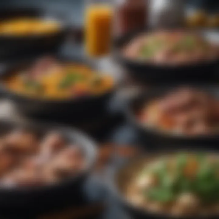 A lifestyle image showcasing prepared protein meals in a modern setting