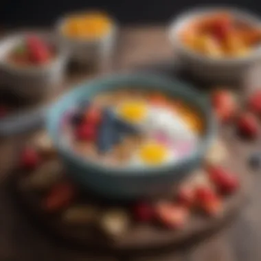 Nutrient-Packed Breakfast Bowl A vibrant breakfast bowl filled with colorful fruits and protein-rich yogurt