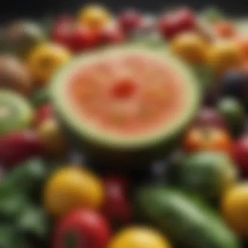 A vibrant array of fresh fruits and vegetables