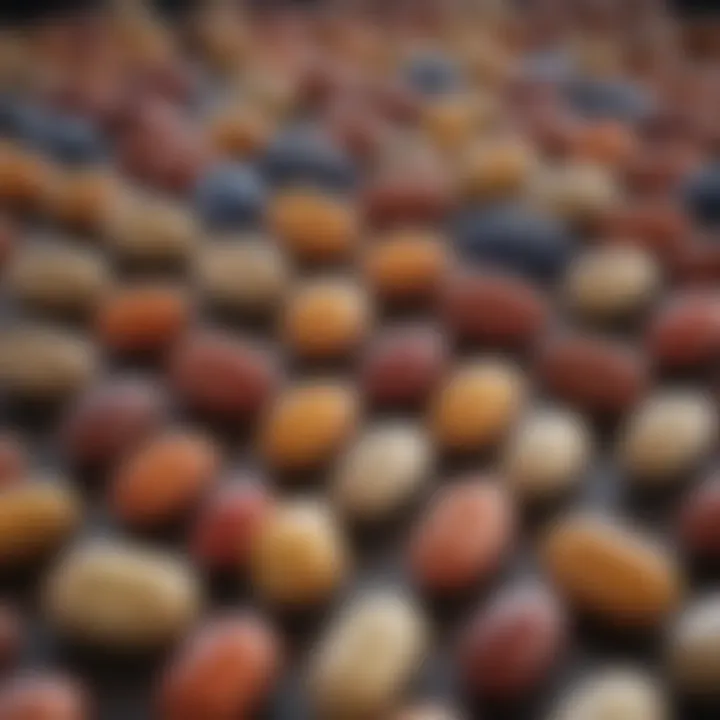 A close-up of multivitamin capsules showcasing their diversity.