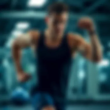 A fit individual engaging in high-intensity exercise, illustrating the role of workouts in nitric oxide production.