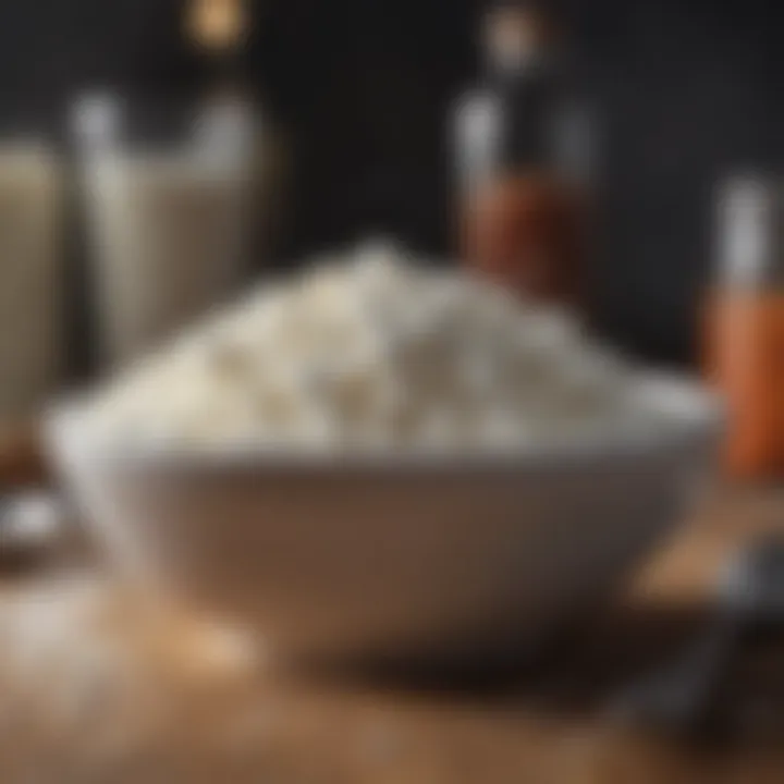 A bowl of cottage cheese as a casein source