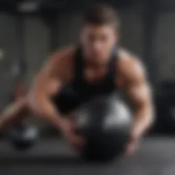 Dynamic medicine ball workout enhancing core strength