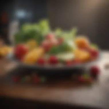 Balanced Diet for Weight Loss A vibrant plate of fresh fruits and vegetables showcasing a balanced diet