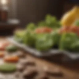 Scientific illustration of metabolic processes during fasting