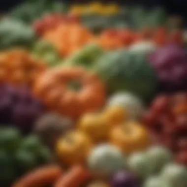 A variety of colorful vegetables showcasing their natural beauty