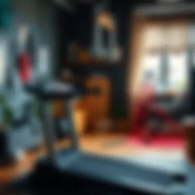 Building a Budget-Friendly Fitness Space A budget-friendly home gym setup featuring a foldable treadmill