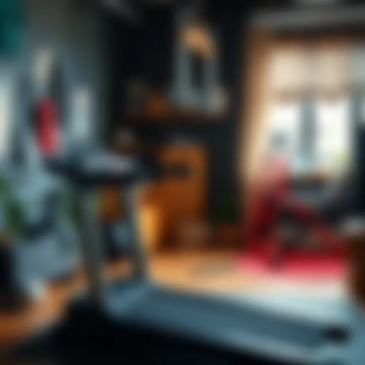 Building a Budget-Friendly Fitness Space A budget-friendly home gym setup featuring a foldable treadmill